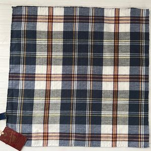 Polo by Ralph Lauren Blue and White Plaid Pocket Square